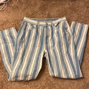 American Eagle Striped Denim Jeans